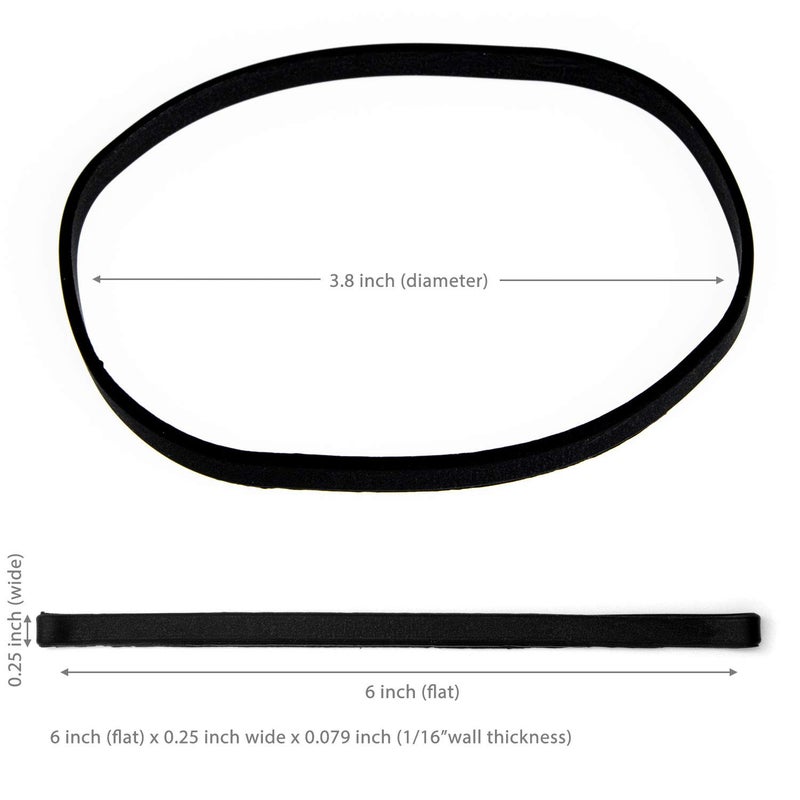 GRIFITI أشرطة جريفتي جو 6" × 0.25" بقطر 3.8 بوصة عبوة 10 ألوان متنوعة من الأشرطة المطاطية الصغيرة الملونة - Image 2